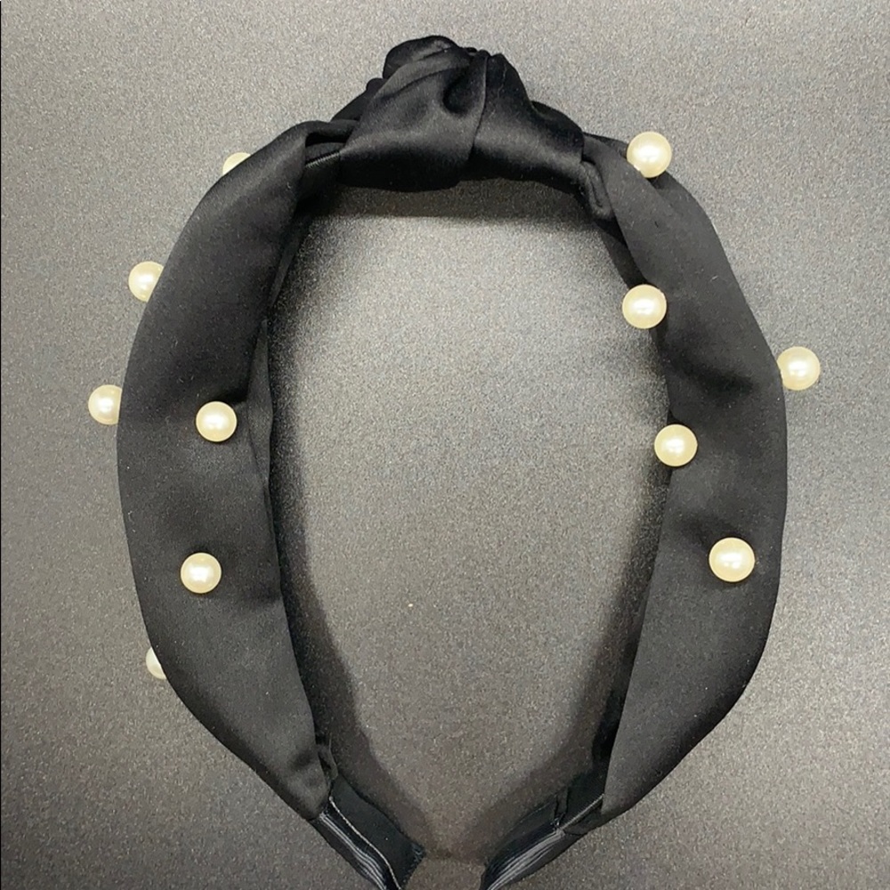 🖤satin & pearl🤍 headband